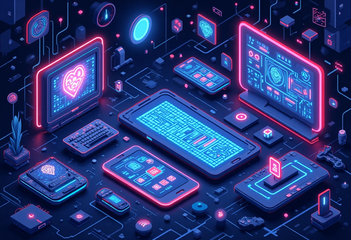 Vibrant glitch art effects